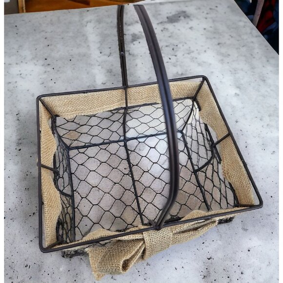 Wire Basket With Handle 10” x 7” x 12” - Picture 8 of 10